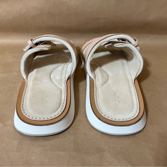 Rag & Bone | Parker Slide Sandals Sheep Nappa Leather Two Strap Stone Size 9.5 - Picture 11 of 16